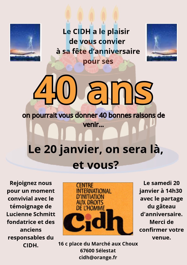 Le CIDH a 40 ans !!